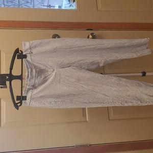Womens Talbots Blue & White Capri Pants